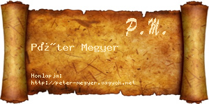 Péter Megyer névjegykártya